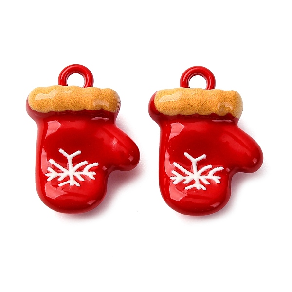 Christmas Themes Baking Painted Alloy Pendants