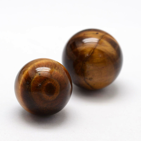 

PandaHall Grade A Natural Tiger Eye Round Beads, Gemstone Sphere, No Hole/Undrilled, 12mm Tiger Eye Round