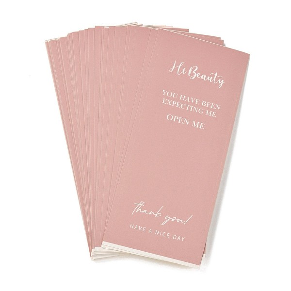 

PandaHall Coated Paper Sealing Stickers, Rectangle with Word Pattern, for Gift Packaging Sealing Tape, Pink, Word, 157x65x0.1mm, Sticker...