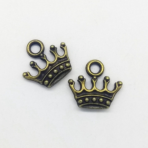 

PandaHall Zinc Alloy Pendants, DIY Accessories for UV Resin Jewelry Making, Crown, Antique Bronze, 14x13x3mm Alloy Crown