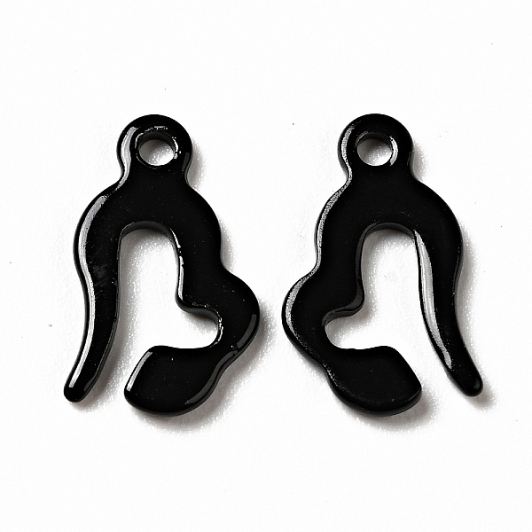

PandaHall Spray Painted 201 Stainless Steel Charms, Black, 13x8x1mm, Hole: 1.2mm 201 Stainless Steel Others Black