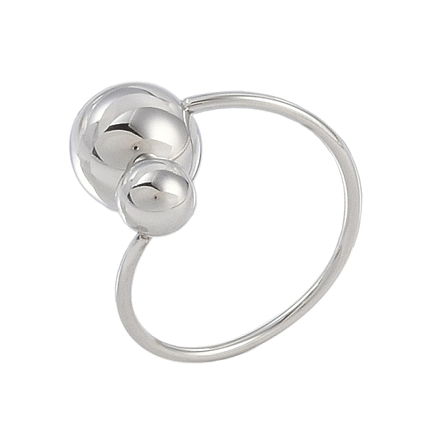 

PandaHall Titanium Steel Round Cuff Rings, Open Rings for Women, Stainless Steel Color, US Size 9 3/4(19.5mm) Titanium Steel Round