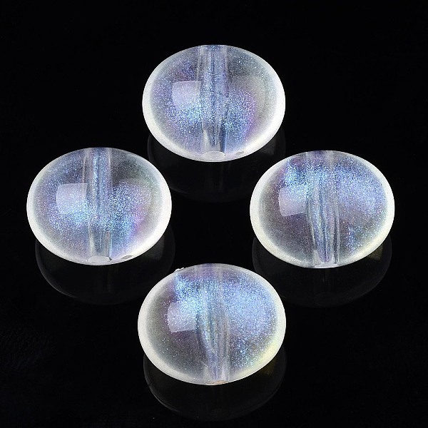 

PandaHall Transparent Acrylic Beads, Glitter Powder, Oval, Clear, 15x12x12mm, Hole: 2mm, about 347pcs/500g Acrylic Oval Clear