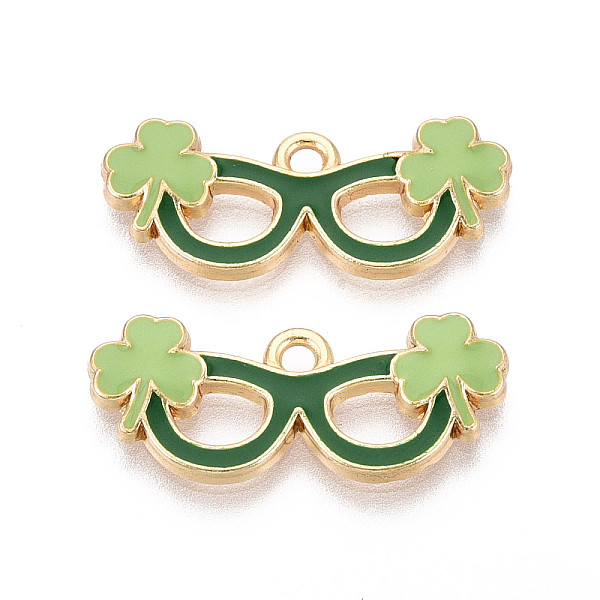 Saint Patrick's Day Alloy Enamel Pendants-image-ENAM-T024-44A-G-en