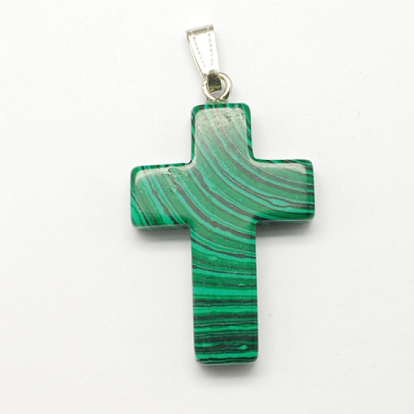 

PandaHall Gemstone Pendants, with Brass Clasps, Mixed Style, Cross, Platinum, Mixed Stone, 45x28x7mm, Hole: 9x4mm Mixed Stone Cross..., Multicolor