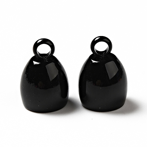 

PandaHall Spray Painted 201 Stainless Steel Cord Ends, Egg, Black, 11.5x8mm, Hole: 2mm, Inner Diameter: 6mm 201 Stainless Steel Black
