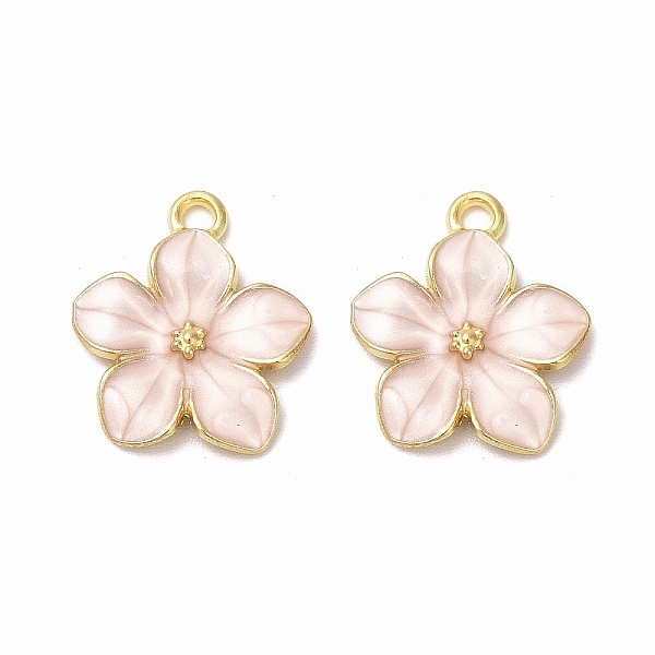

PandaHall Alloy Enamel Pendants, Cadmium Free & Nickel Free & Lead Free, Golden, Flower Charm, Pink, 16x14x2.4mm, Hole: 1.5mm Alloy+Enamel...