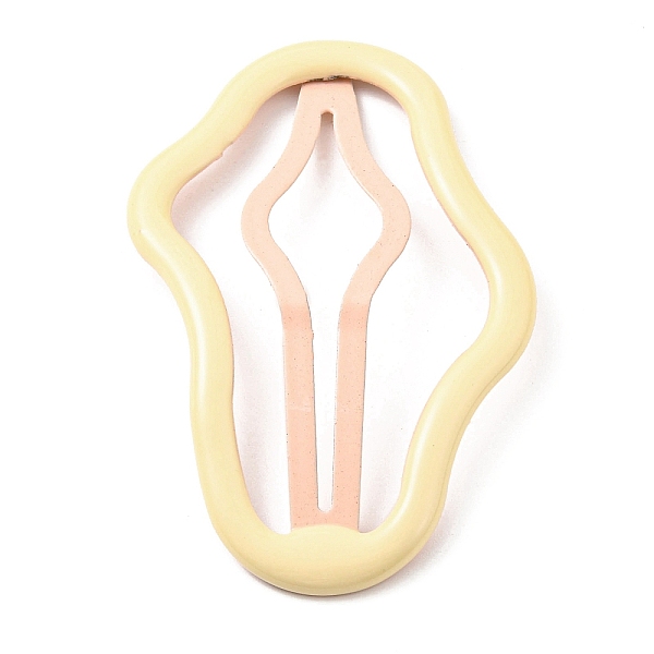 

PandaHall Cloud Alloy Snap Hair Clips, Hair Accessories for Girls, Beige, 67.5x42x1.5mm Alloy Others Yellow