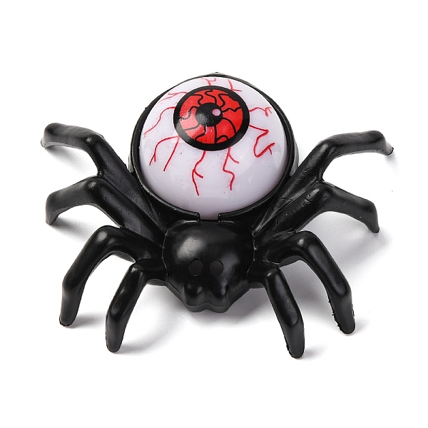 怖い目玉付きハロウィーン樹脂製クモ LED ライト付きフィギュア飾り