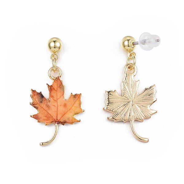 

PandaHall Autumn Theme Alloy Dangle Stud Earrings, with Enamel, Eco-Friendly Stainless Steel Pins and Ear Nuts, Printed, Maple Leaf, Coral..., Red