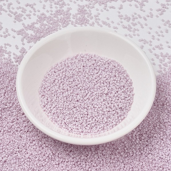 

PandaHall MIYUKI Delica Beads, Cylinder, Japanese Seed Beads, 11/0, (DB1514) Matte Opaque Pale Rose, 1.3x1.6mm, Hole: 0.8mm, about..., Purple