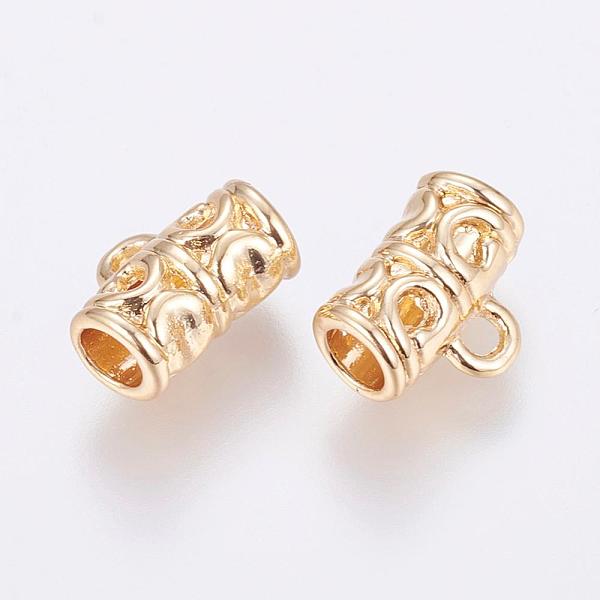 

PandaHall Brass Tube Bails, Loop Bails, Long-Lasting Plated, Real 18K Gold Plated, Tube, Golden, 9x11x5.5mm, Hole: 2mm, Inner Diameter...