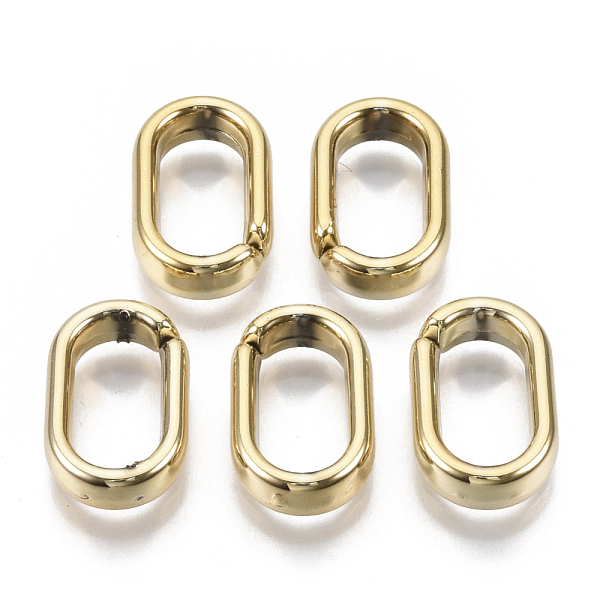 

PandaHall CCB Plastic Linking Rings, Quick Link Connectors, For Jewelry Cable Chains Making, Oval, Golden, 19x12x4.5mm, Inner Diameter...