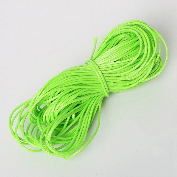 

PandaHall Waxed Polyester Cord, Round, Green Yellow, 1.5mm, 10m/bundle Waxed Polyester Cord Round