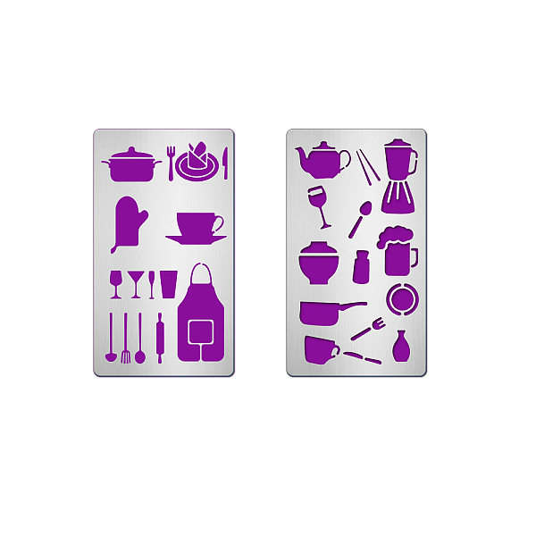 

PandaHall Fingerinspire 2Pcs 2 Style 304 Stainless Steel Cutting Dies Stencils, for DIY Scrapbooking/Photo Album, Decorative Embossing...