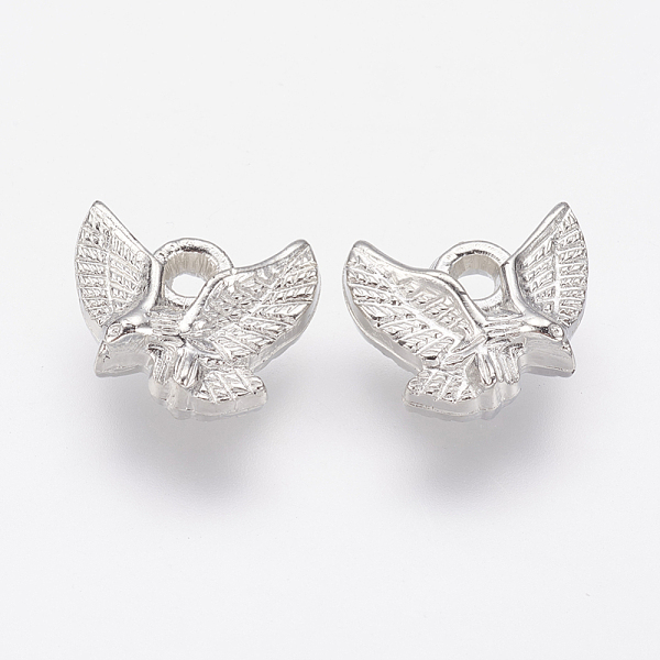 

PandaHall CCB Plastic Charms, Eagle, Platinum, 11x14x4mm, Hole: 2mm Plastic Bird