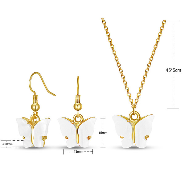 

PandaHall Alloy Acrylic Earrings & Necklaces Jewelry Sets, with Brass Cable Chains, Earring Hooks and 304 Stainless Steel Lobster Claw..., Multicolor