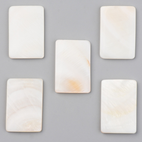 

PandaHall Natural Freshwater Shell Cabochons, Rectangle, Seashell Color, 30x20x3.5mm Freshwater Shell Rectangle