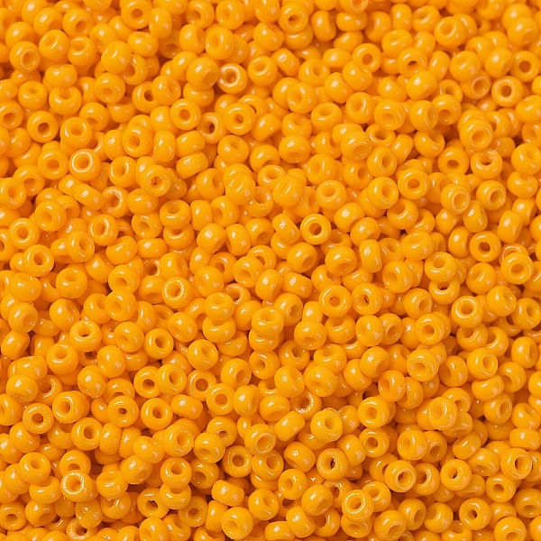 

PandaHall MIYUKI Round Rocailles Beads, Japanese Seed Beads, (RR4453) Duracoat Dyed Opaque Light Squash, 11/0, 2x1.3mm, Hole: 0.8mm, about..., Orange