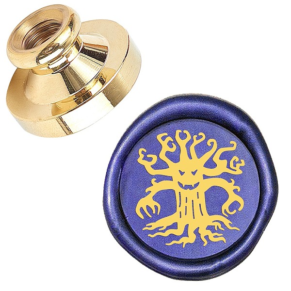 

PandaHall Wax Seal Brass Stamp Head, for Wax Seal Stamp, Tree, 25x14.5mm Brass Tree