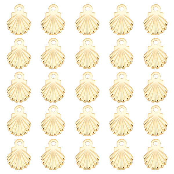 

PandaHall Unicraftale 200Pcs 304 Stainless Steel Charms, Shell Charms, Real 24K Gold Plated, 7.5x5.5x0.5mm, Hole: 0.8mm 304 Stainless Steel...