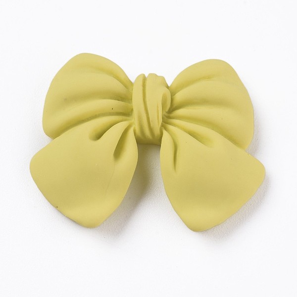 

PandaHall Flatback Resin Cabochons, Bowknot, for DIY Accessories Making, Dark Khaki, 24x29x6mm Resin Bowknot Yellow