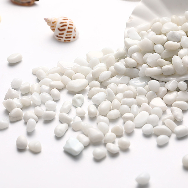 

PandaHall Glass Beads, No Hole/Undrilled, Nuggets, for Vase Fillers, Aquarium Decor or Crafts, Seashell Color, 4~16x4~9mm, about...