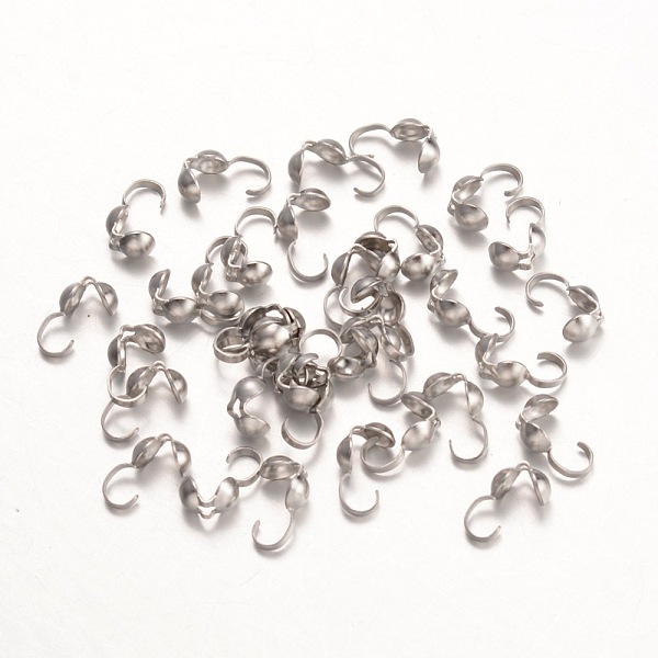 

PandaHall 316 Surgical Stainless Steel Bead Tips, Calotte Ends, Clamshell Knot Cover, Stainless Steel Color, 9x4mm, about 140pcs/10g 316...