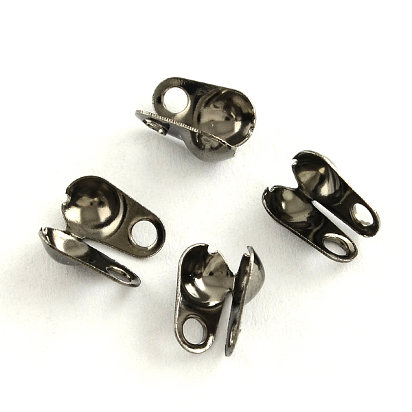 

PandaHall Iron Bead Tips, Calotte Ends, Cadmium Free & Lead Free, Clamshell Knot Cover, Gunmetal, 4x2mm, Hole: 1mm, 1.5mm inner diameter...
