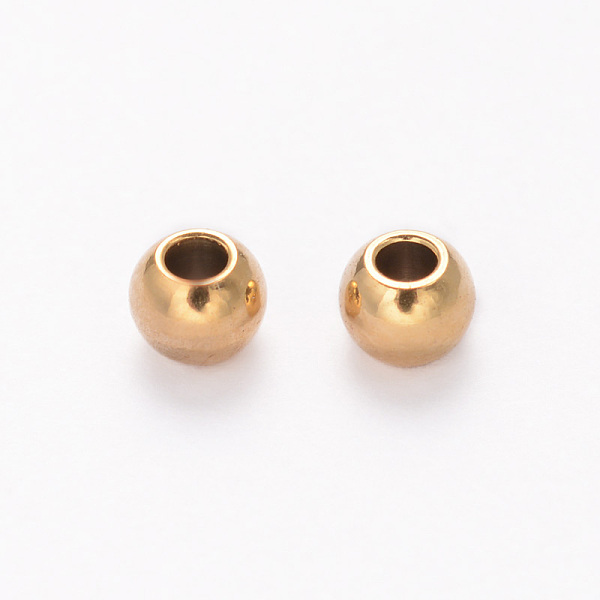 

PandaHall Ion Plating(IP) 304 Stainless Steel Spacer Beads, Rondelle, Golden, 3x2.3mm, Hole: 1.2mm 304 Stainless Steel Rondelle