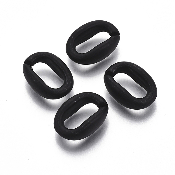 

PandaHall Spray Painted CCB Plastic Linking Rings, Quick Link Connectors, For Jewelry Cable Chains Making, Oval, Black, 23x16x9mm, Inner...