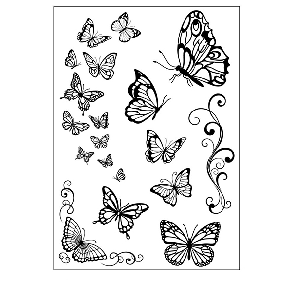 PandaHall Transparent Clear Silicone Stamp/Seal, For DIY Scrapbooking/Photo Album Decorative, Use with Acrylic Printing Template Tool, Stamp...