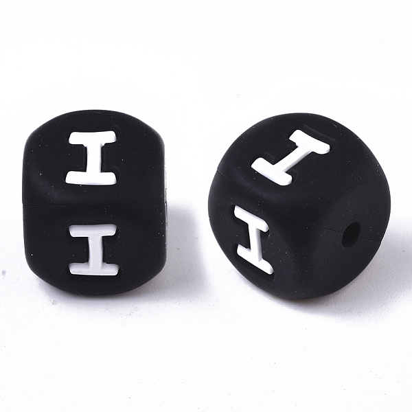 

PandaHall Food Grade Eco-Friendly Silicone Beads, Horizontal Hole, Chewing Beads For Teethers, DIY Nursing Necklaces Making, Cube, Black...