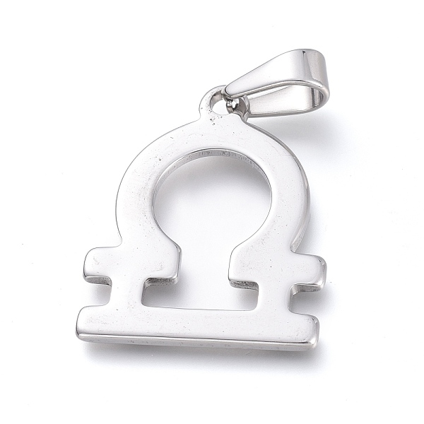 

PandaHall 304 Stainless Steel Pendants, Constellation/Zodiac Sign, Stainless Steel Color, Libra, 31x25x1.5mm, Hole: 10x4mm 304 Stainless...