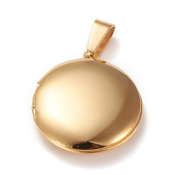 

PandaHall 316 Stainless Steel Locket Pendants, Photo Frame Charms for Necklaces, Flat Round, Real 18k Gold Plated, 23x20x5.5mm, Hole: 3x6mm...