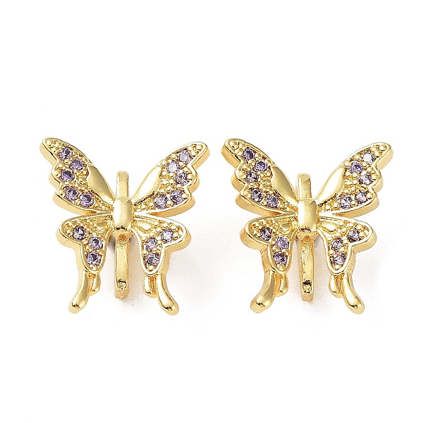 

PandaHall Brass Micro Pave Cubic Zirconia Multi-Strand Links, Butterfly, Real 18K Gold Plated, 15x14.5x7mm, Hole: 1.4mm Brass+Cubic Zirconia...