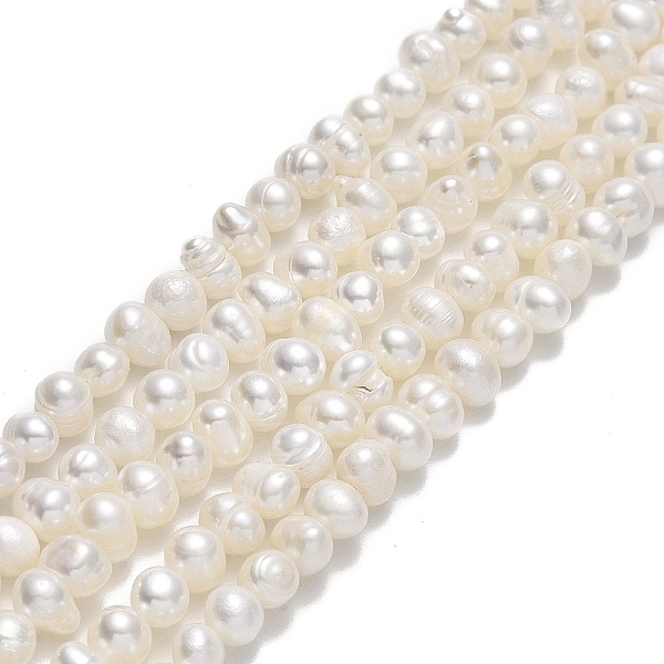 

PandaHall Natural Cultured Freshwater Pearl Beads Strands, Potato, Beige, 4~5x5~5.5x4.5~5mm, Hole: 0.6mm, about 78~79pcs/strand, 13.94 inch..., Yellow
