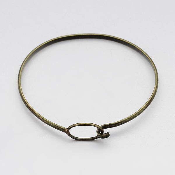 

PandaHall Brass Bangle Making, Antique Bronze, 63x50x3mm Brass
