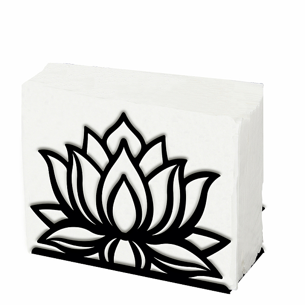 

PandaHall Iron Napkin Holder, July Lotus, 125x50x90mm Iron July Lotus Black