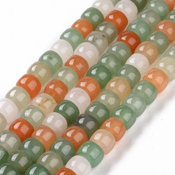 

PandaHall Natural Green Jade Beads Strands, Column, 6x8mm, Hole: 1.2mm, about 60pcs/strand, 14.76 inch(37.5cm) Green Jade Column