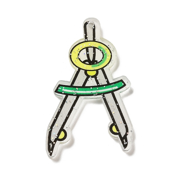 

PandaHall Study Theme Acrylic Pendants, Dividers, 47.5x27x1.8mm, Hole: 2mm Acrylic Others