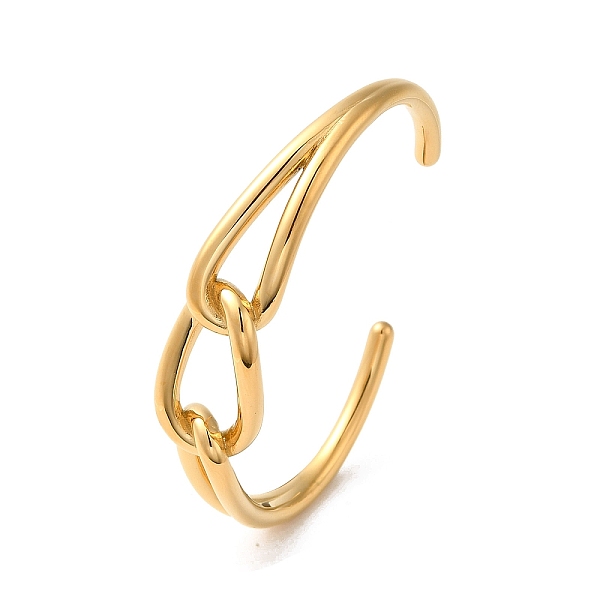

PandaHall 304 Stainless Steel Wire Wrap Cuff Bangles, Knot, Real 18K Gold Plated, Wide: 3.5~16mm, Inner Diameter: 2-3/8 inch(6.15cm) 304...