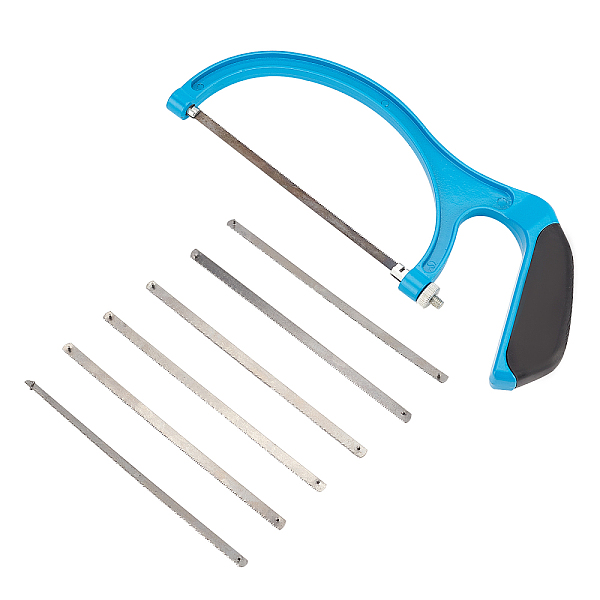 

PandaHall Fingerinspire Aluminum Saw, High Carbon Tool Steel Saw Blades, Deep Sky Blue, 7pcs/set Aluminum