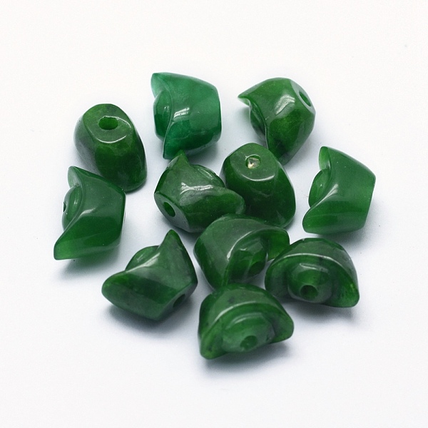 

PandaHall Natural Myanmar Jade/Burmese Jade Beads, Dyed, Ingot, 7.5~8x11.5~13x7.5mm, Hole: 1.6mm Myanmar Jade Others Green