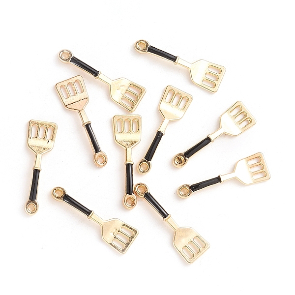 

PandaHall Alloy Enamel Pendants, Slice, Golden, for DIY Jewelry Making, Black, 24x8x3mm, Hole: 1.4mm Alloy+Enamel Others Black