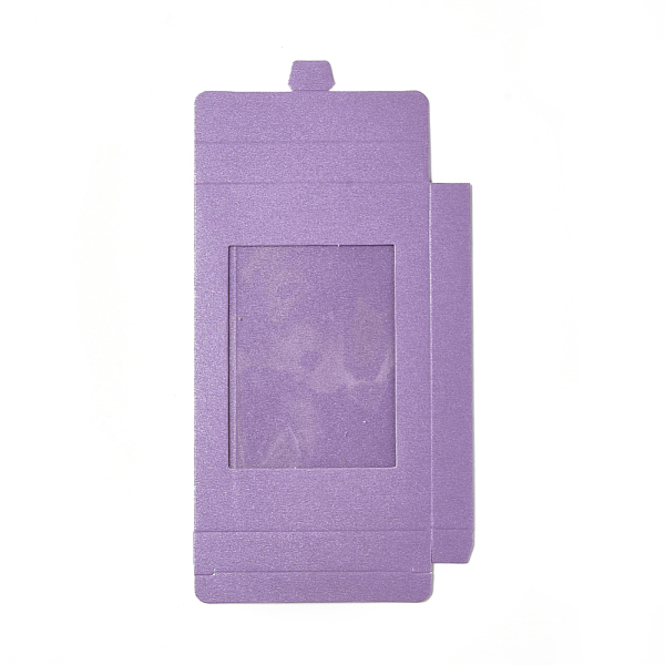 

PandaHall Foldable Creative Kraft Paper Box, Wedding Favor Boxes, Favour Box, Paper Gift Box, with Clear Window, Rectangle, Purple, Box...
