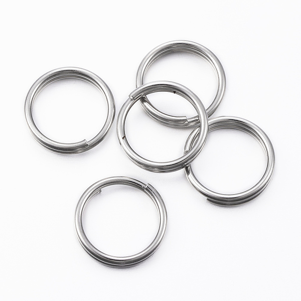 

PandaHall 304 Stainless Steel Split Rings, Double Loops Jump Rings, Stainless Steel Color, 16x3mm, about 13mm inner diameter 304 Stainless...