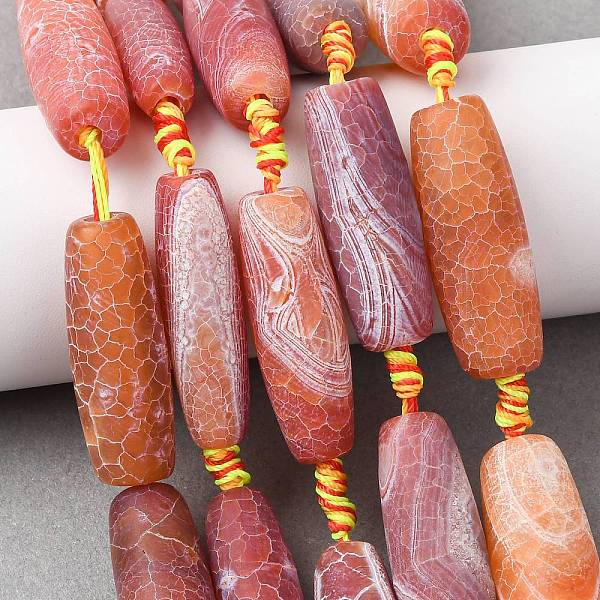 天然石風化瑪瑙ビーズ連売り