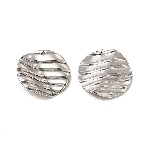 

PandaHall 304 Stainless Steel Pendants, Flat Round Charm, Stainless Steel Color, 17x2.5mm, Hole: 1.4mm 304 Stainless Steel Flat Round