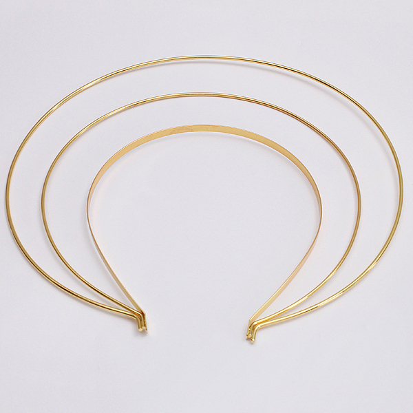 

PandaHall Hair Accessories Iron Hair Band Findings, Golden, 4.5~21x2mm Iron